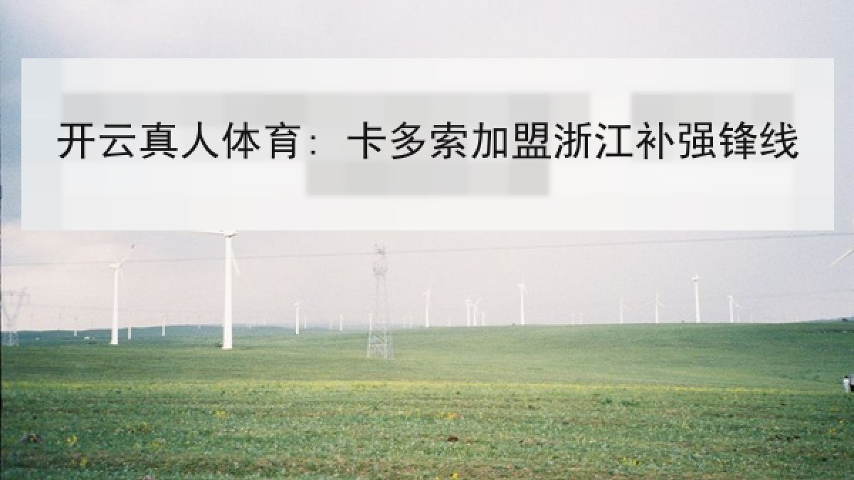 开云真人体育: 卡多索加盟浙江补强锋线