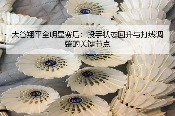 大谷翔平全明星赛后：投手状态回升与打线调整的关键节点